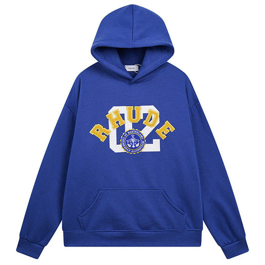 RHUDE Flocked micro-letter hoodies